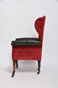 Gillows of Lancaster style Lyre Shaped Wingback And Scrolled Armchair
