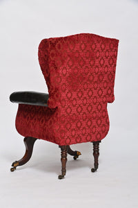 Gillows of Lancaster style Lyre Shaped Wingback And Scrolled Armchair