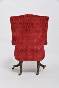 Gillows of Lancaster style Lyre Shaped Wingback And Scrolled Armchair