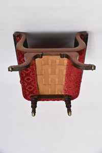 Gillows of Lancaster style Lyre Shaped Wingback And Scrolled Armchair