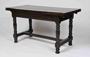 Antique Table 17th Century of Oak with Drawer Leaf Construction