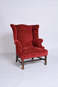 George III Chippendale Winged Armchair