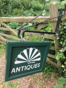 Sign-written "Antiques" Shop Sign And Bracket