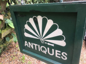 Sign-written "Antiques" Shop Sign And Bracket