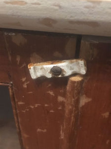 Glazed “scratch Back” Cabinet