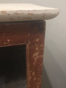 Glazed “scratch Back” Cabinet