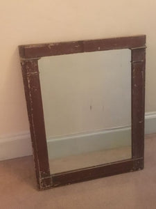 Early 19th Century "Directoire" Style Mirror In It's Original Slightly Distressed Oxide Paint