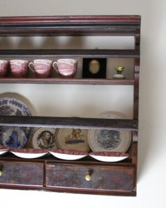 Antique Shelf - 18th Century Polychrome Delft Plate Rack