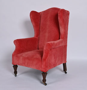 Antique Armchair -  19th Century Velvet Ladies Armchair